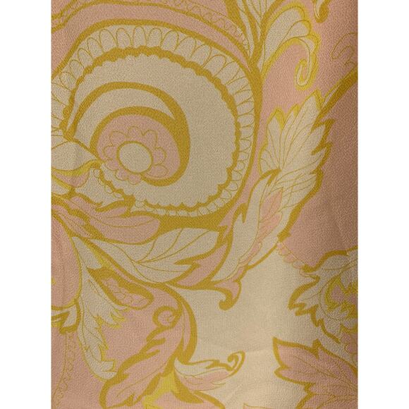 Ted Baker Frisis MIB Frill Printed Top Light Yellow Womens Size 2 Ted Size 0 - Picture 10 of 14